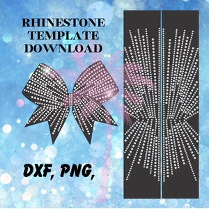 Cheer Bow Rhinestone Template