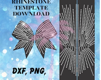 Cheer Bow Rhinestone Template