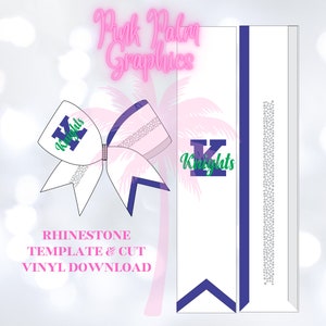 Cheer Bow Rhinestone Template