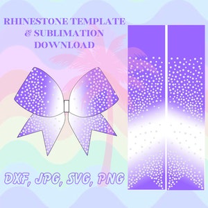 Sublimation And Rhinestone Download To Make a 3&quot; Cheer Bow