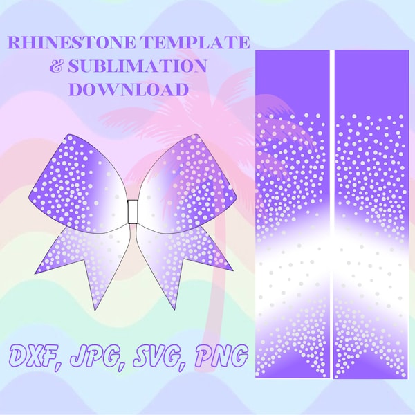 Sublimation And Rhinestone Download To Make a 3" Cheer Bow