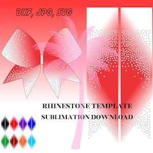 Sublimation And Rhinestone Download To Make a 3&quot; Cheer Bow