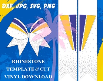 Cheer Bow Rhinestone Template & Cut Vinyl Design