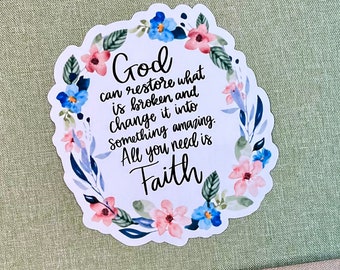 Faith Based Inspirational Christian Religious Magnet, Friend Gift, Refrigerator Magnet
