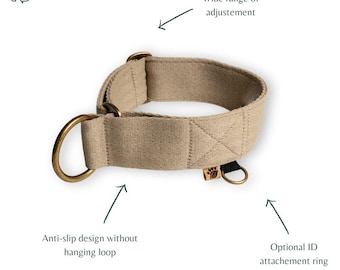Collare per cani Premium Wide Martingale / ecologico / riciclato / ideale per levrieri