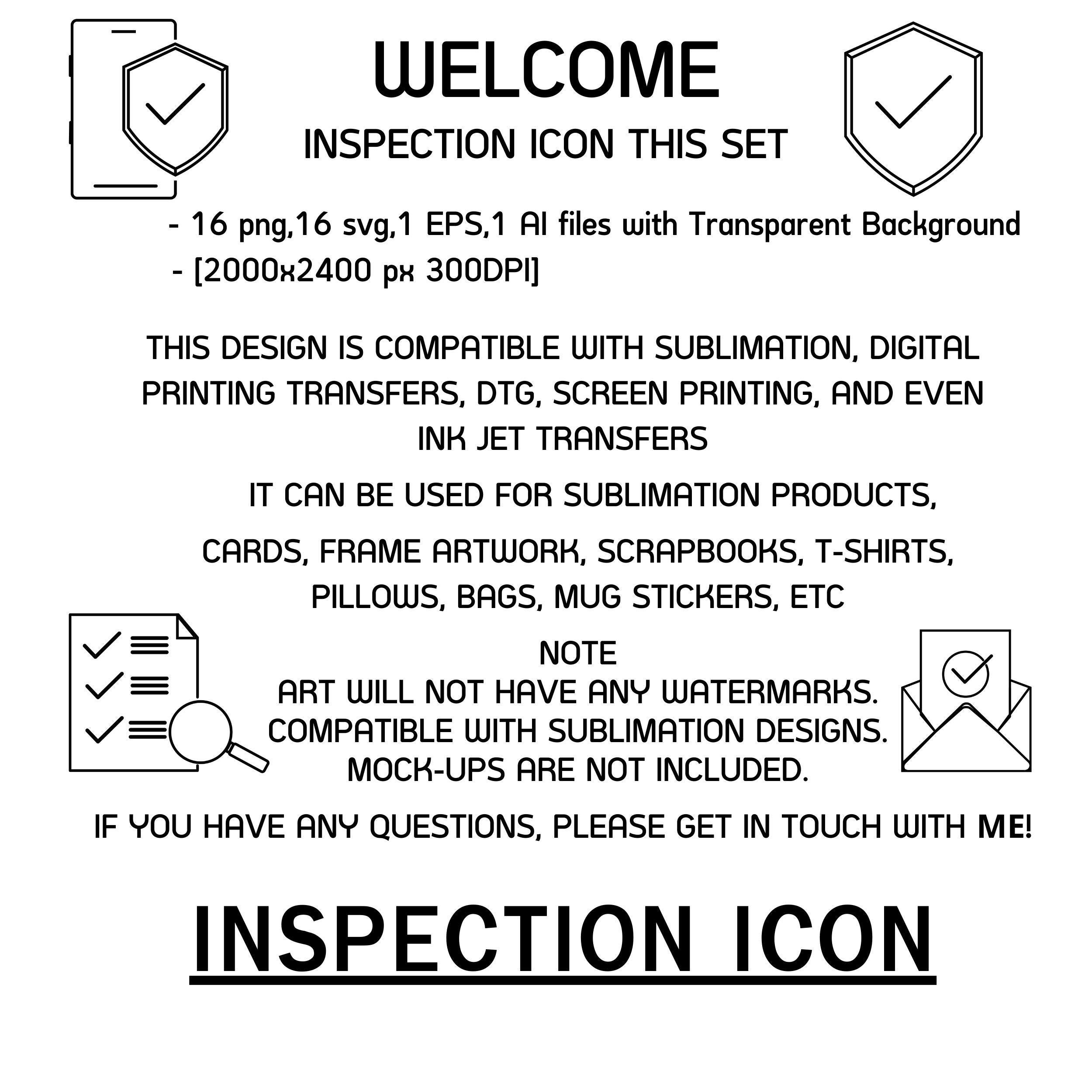 First Part Inspection Icon Inspection Icons Clip Art: SVG, PNG, EPS (digital Download) - Etsy