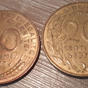 France. 20 Centimes 1977