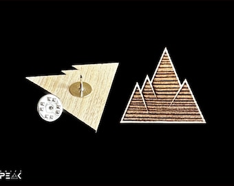 Wooden badge | Lapel pin | Pin | Cap | Hat appliqué | Wooden cap | Traditional costume badge | Gift for him and her | Mountain