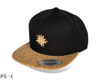 Cap | Wooden Logo | Trucker Cap | Baseball Cap | Wooden Cap | Snapback | Gift for Men | Birthday Gift | Gift for Women | Magnet | Edelweiss