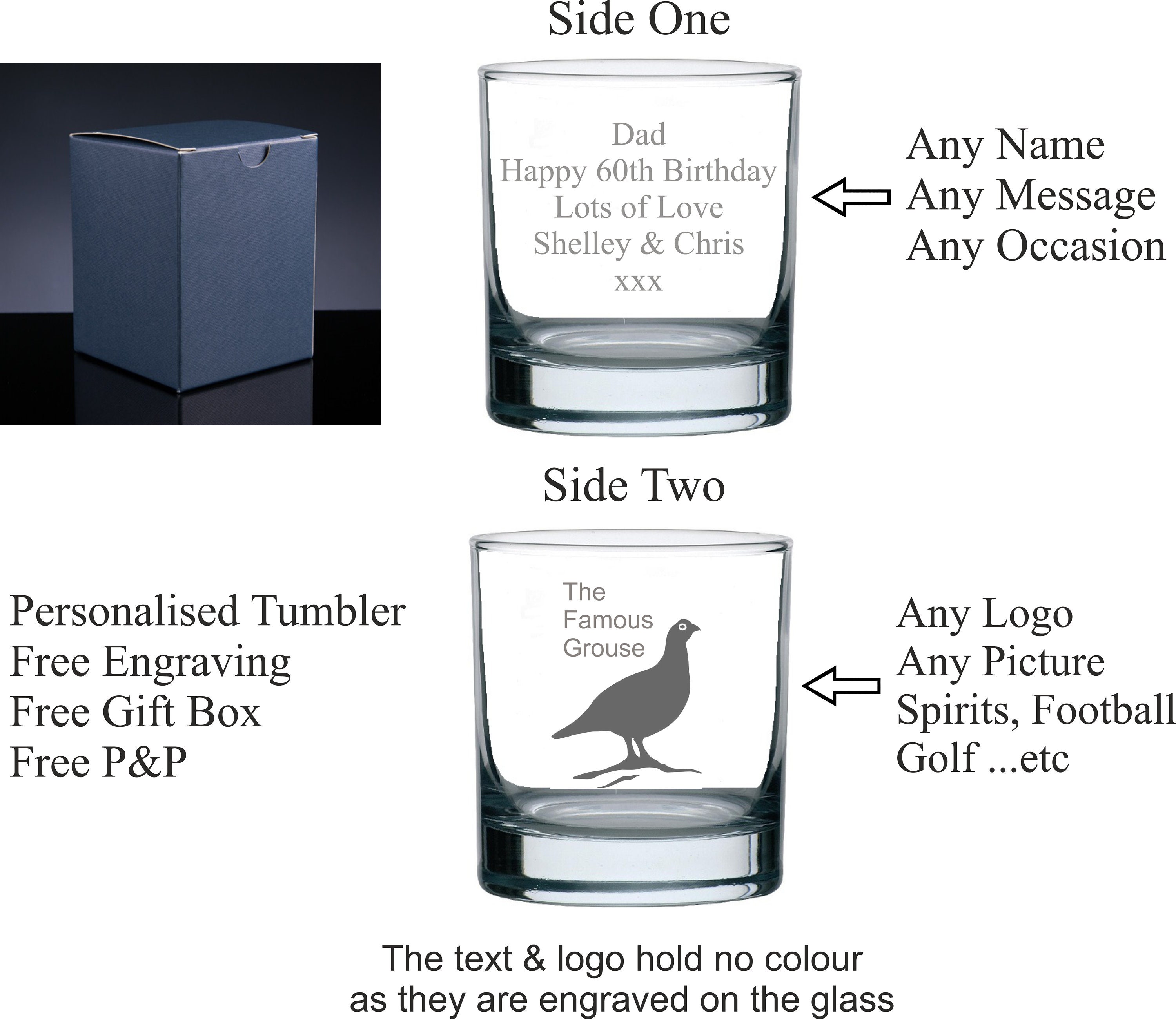 Personalised 10oz Pussers Rum Glass – Perfect 18th 21st 30th 40th Birthday Gift-999304