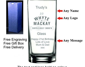 Personalised Pepsi Max Highball Glass - Custom Birthday (18th, 21st, 30th, 40th) Or Christmas Gift