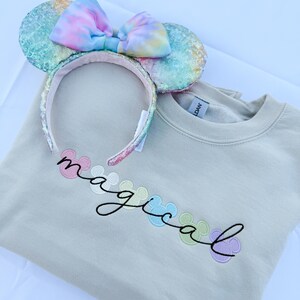 Embroidered Magical Gildan Crewneck: Theme Park Vacation Sweatshirt