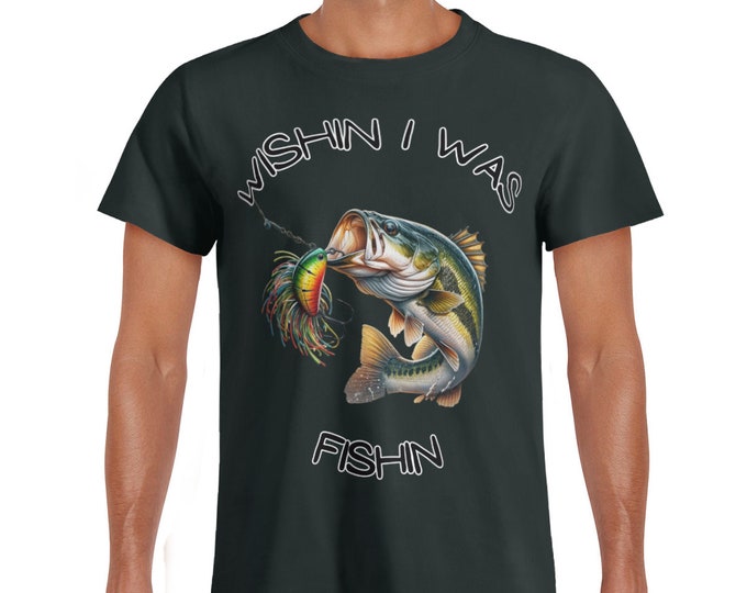 Fishing Shirt, Wishin I Was Fishin, Lake Life, Gone Fishin' Shirt, Biggest Catch Shirt, Reel, Tackle, Fish Shirt, Fishing Shirt
