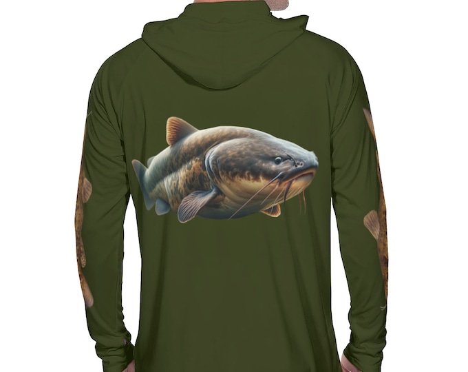 Flathead Catfishing Shirt, Catfish UV Sun Protection Shirt, Catfishing , Fishing UV Shirt, Sun Protection Shirt Hooded