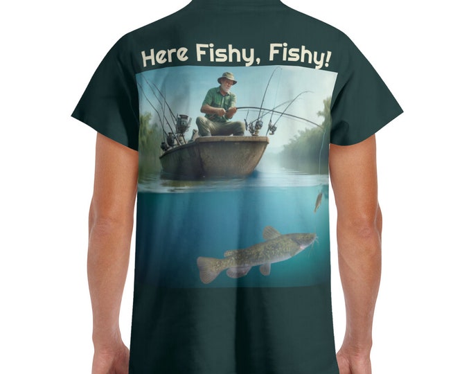 Here Fishy Fishy Shirt, Gift For Fisherman, Funny Fishing T-Shirt, Fishing Lover Shirt, Fishy Shirt, Fish Shirt, Fishing Lover Gift
