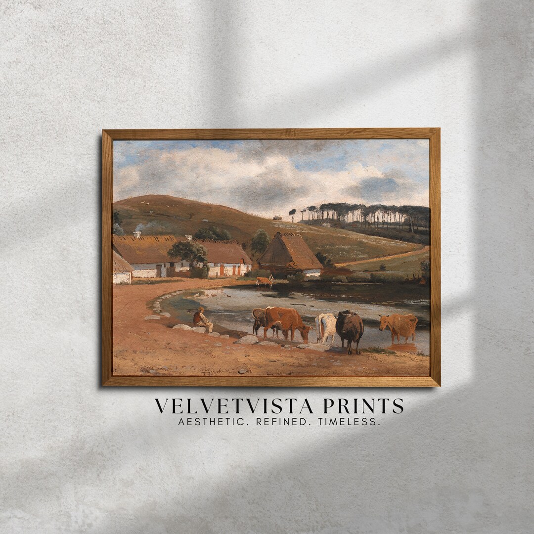 Rustic Ranch Art Printable Vintage DIY Home Decor, Digital Download Oil ...