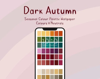 Fondo de pantalla con paleta de colores de otoño oscuro: 54 muestras (descarga digital)