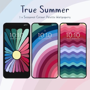 Paquete de fondos de pantalla para móviles True Summer, análisis de colores de temporada, muestras para encontrar los mejores colores, compra de muestras de colores