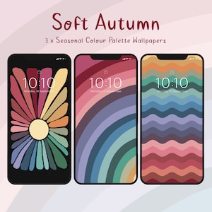 Sanfter Herbst Mobile Wallpaper Pack, saisonale Farbanalytik Muster für die besten Farben, Shopping Farbmuster