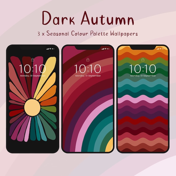 Dark Autumn Color Palette Mobile Wallpaper (Digital Download)