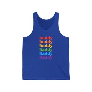 Daddy Tank Top, Support LGBT Shirt, LGBTQ Dad Tank, Proud Queer Dad Tank Top, LGBTQ Fathers, Gay Pride Gift, Rainbow Daddy Sleeveless Tee