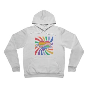 Love Is Love-hoodie, LGBTQ Pride-sweater, top met capuchon voor homoseksuele lesbiennes niet-binaire queer bondgenoot (unisex fleece trui met capuchon)
