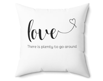 Love Quote Throw Pillow, Minimalist Home Decor