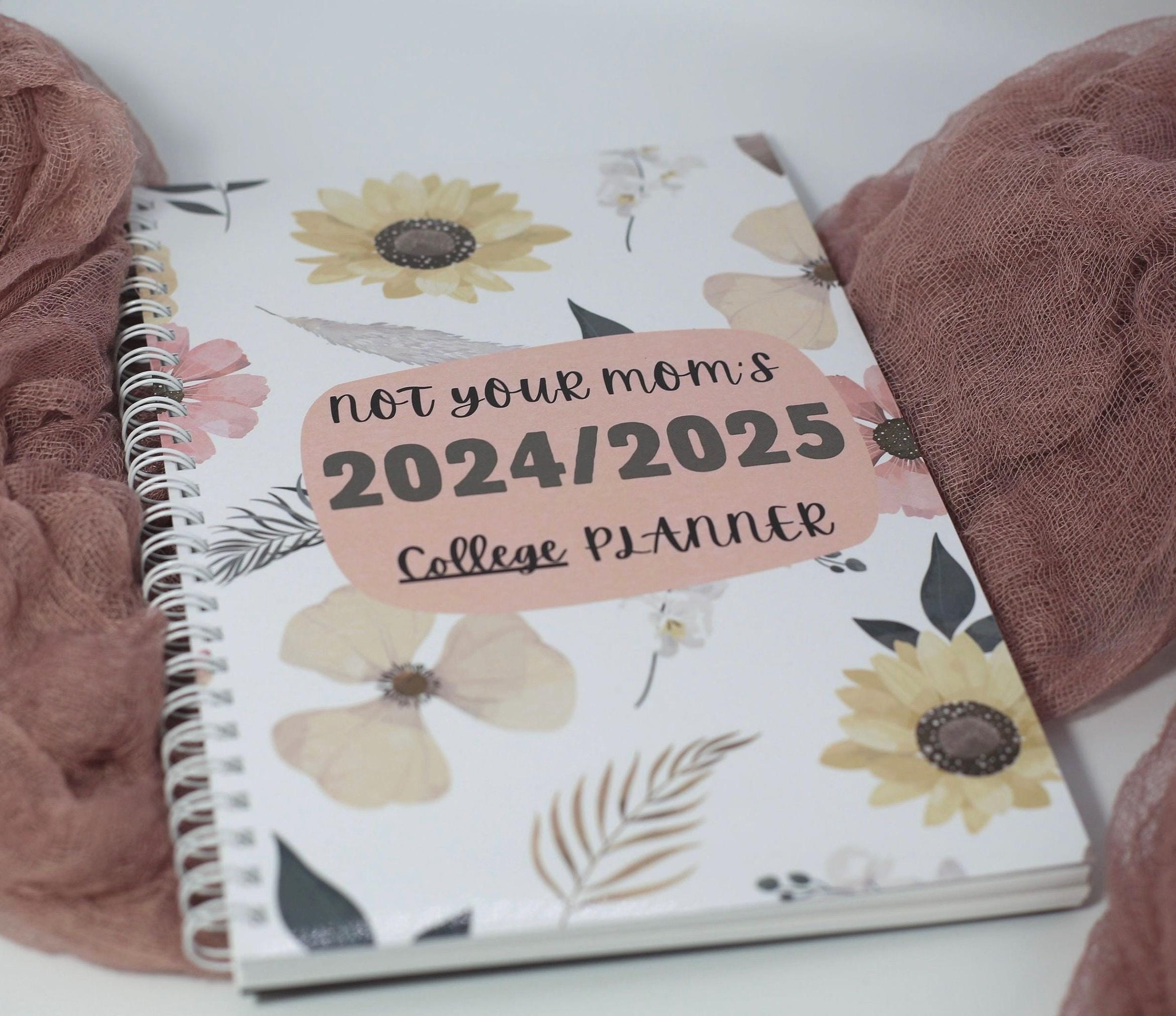 Modern College Planner | Neutral Color Cute Planner Cardstock | School Organizer | Motivational Student Planner, 2025 Calendar | Scheduler