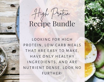 30 High-Protein Recipes, Meal Plan Guide (Digital Download)