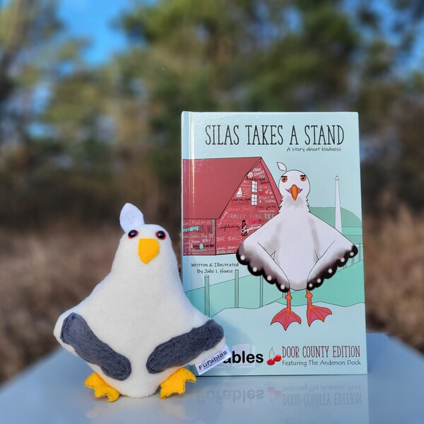 Silas Takes A Stand a story about kindness. Seagull story. Door County Story. Anderson Dock story. Rhythmic Rhyming Children's Book.
