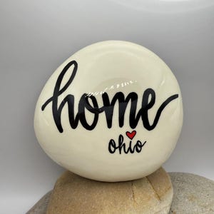 Home State Customized Rock, Painted State Rock, Welcome Home Gift, Homesick Gift, Garden Rock, Realtor Gift, New Homeowner Gift, Wyoming