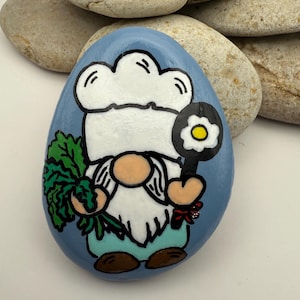 Gnome Painted Rock, Gnome Gift, Garden Rock, Garden Gnome, Bee Rock, Painted Rocks