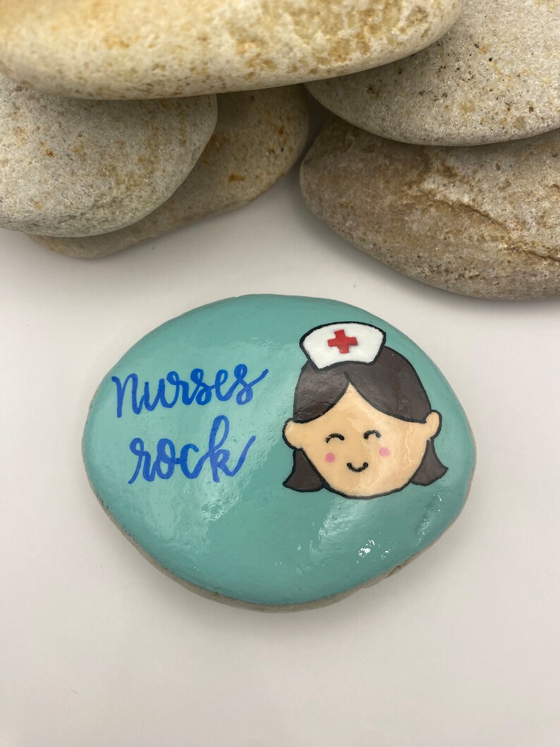 Nurses Rock Painted Rock, Doctors Rock Painted Rock, Nurse Appreciation ...