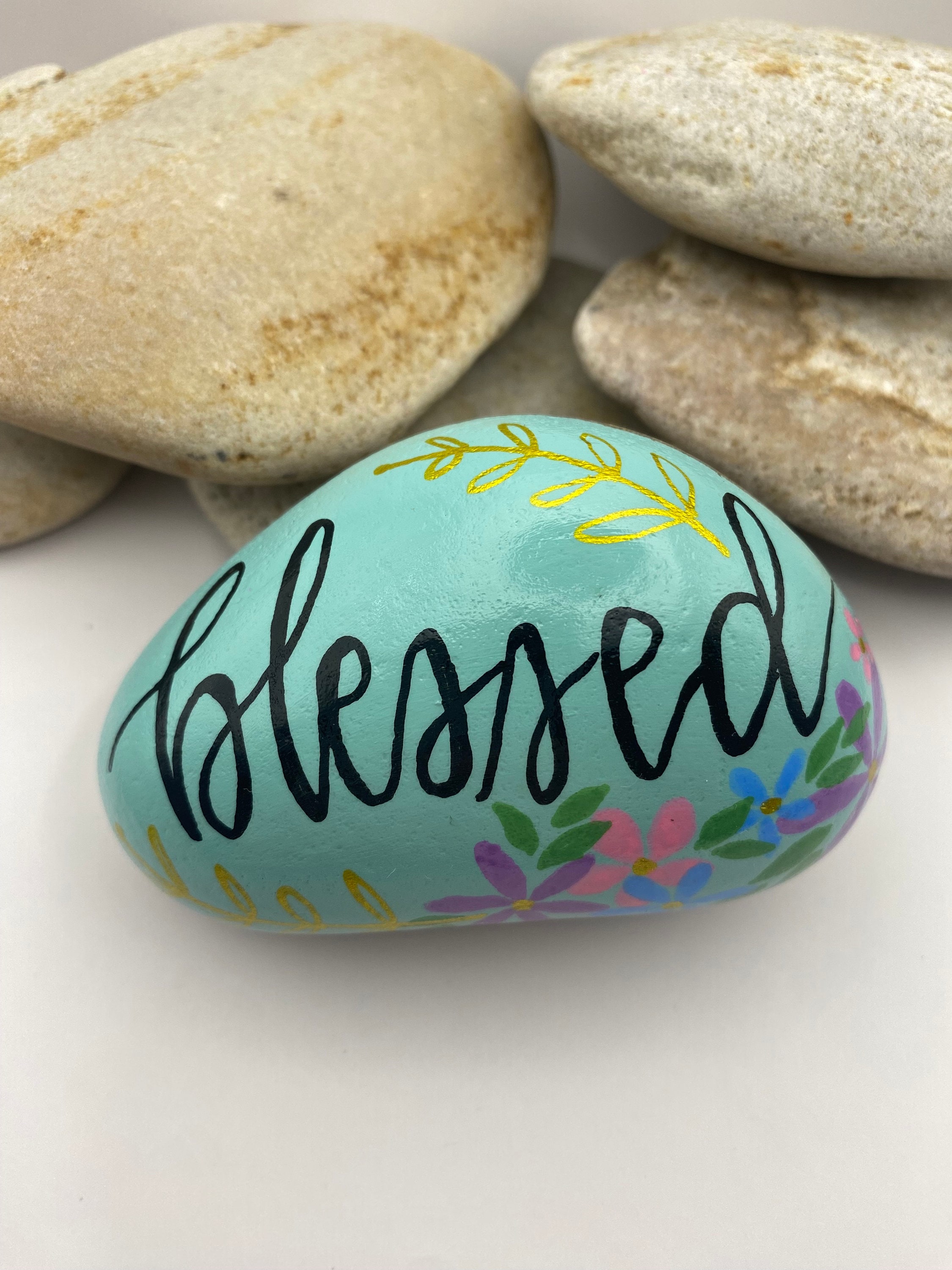 Christianity Rocks Blessed Painted Rock, Blessed, Christian Rocks, Religious Rocks, Bible ...