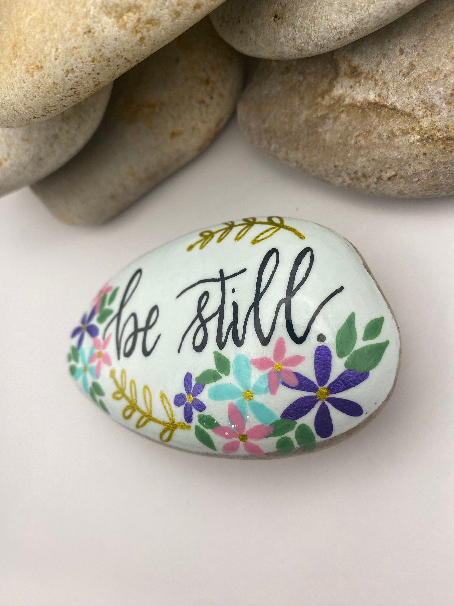 Be Still Painted Rock, Be Still Rock, Be Still and Know That I Am God ...