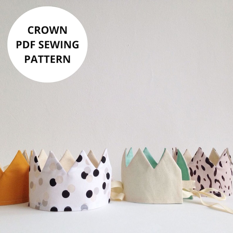 Birthday Crown PDF Pattern, Crown Sewing Pattern, DIY Crown, PDF