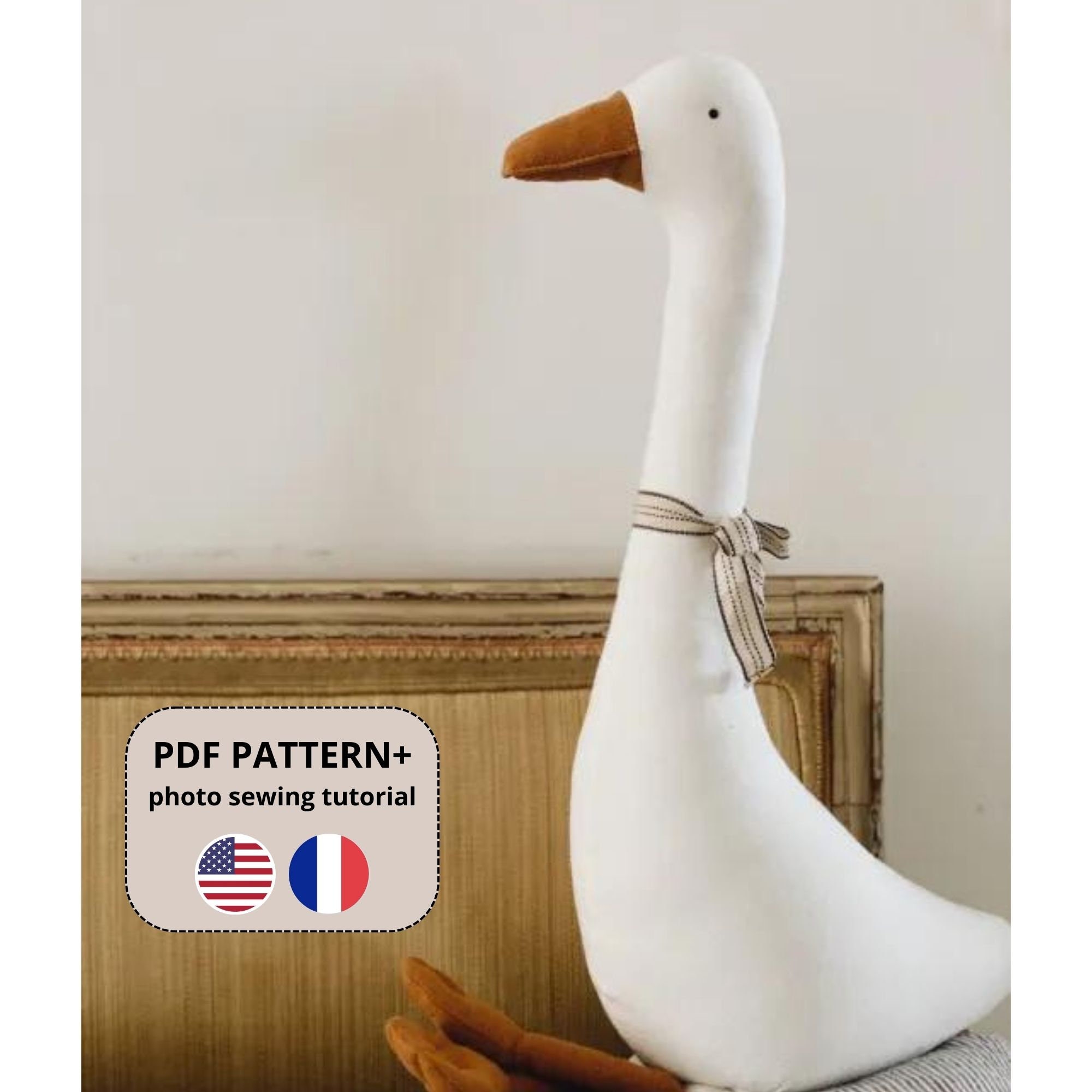 Canada Goose Sewing Pattern, Goose Plush Sewing Pattern PDF Instant