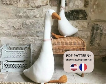 Canada Goose Sewing Pattern, Goose Plush Sewing Pattern PDF Instant Download with Step-by-Step Photo Instructions, Goose Soft Toy