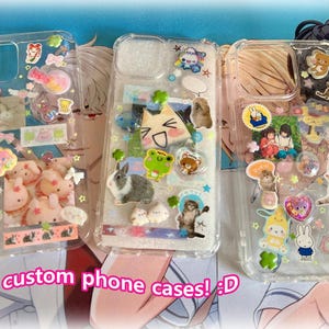 handmade customized phone case with stickers