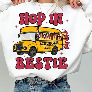 Kampf Bus Hop In Bestie PNG, Psychische Gesundheit Png, Lustige Angst Png, Viral Girly Png, Hop In Bestie PNG, Lustiger Kampf Bus Clipart