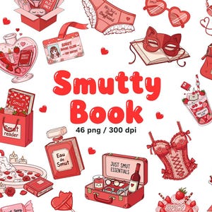 Smutty Book Bundle, Smut Book Bundle, Book Smut PNG, Spicy Book Clipart, Smut Sublimation, Spicy Lover PNG, Romance Book PNG Set, Book Worm