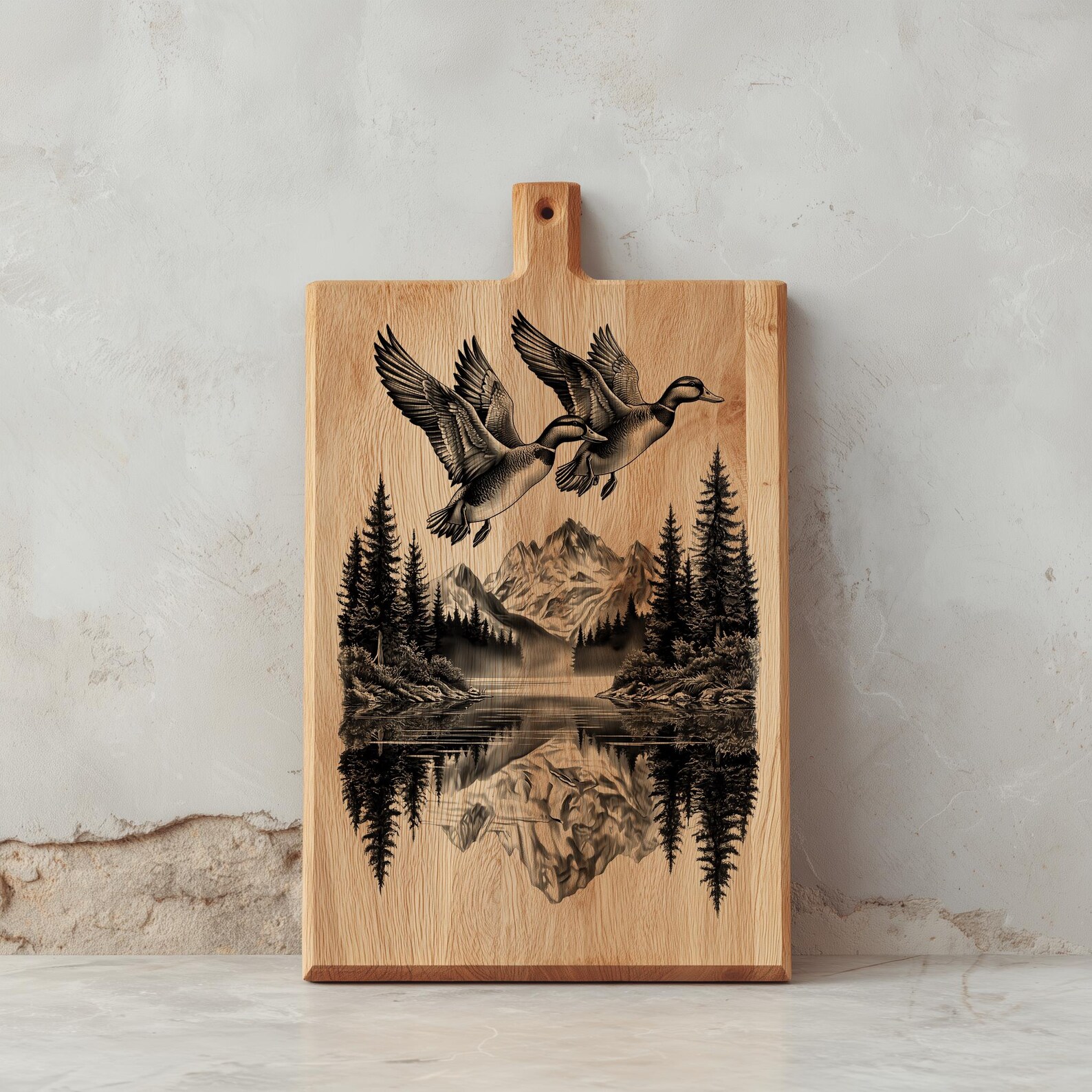 Flying Ducks Laser Engraving File | Waterfowl Mallard SVG | High ...