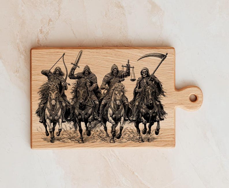 Death Famine War Conquest Wall Art SVG | Biblical Laser Cut File