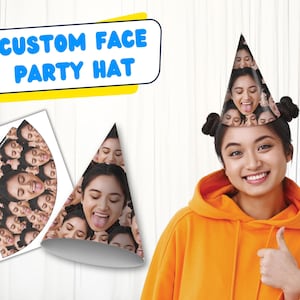 Custom Face Party Hat Printable Party Hats Birthday Party Hats Hats for Parties