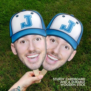 Custom Big Head Cut Out Sports Team Cheering Props Cheer Gift Sports Cutout Sports Mom Custom Face on A Stick Custom Face Cutout Fathead Fan