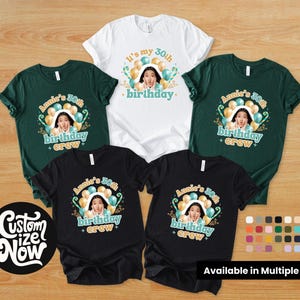 30th Birthday Photo Shirts Photo Birthday T Shirt Matching Birthday Party Group Shirt Custom Face Birthday Shirt Birthday Face Name Tee