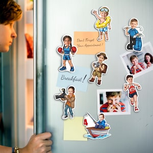 Custom Birthday Die Cut Magnet Personalized Party Favor Custom Design for Magnet Custom Party Favors Cutout Photos Fridge Magnets