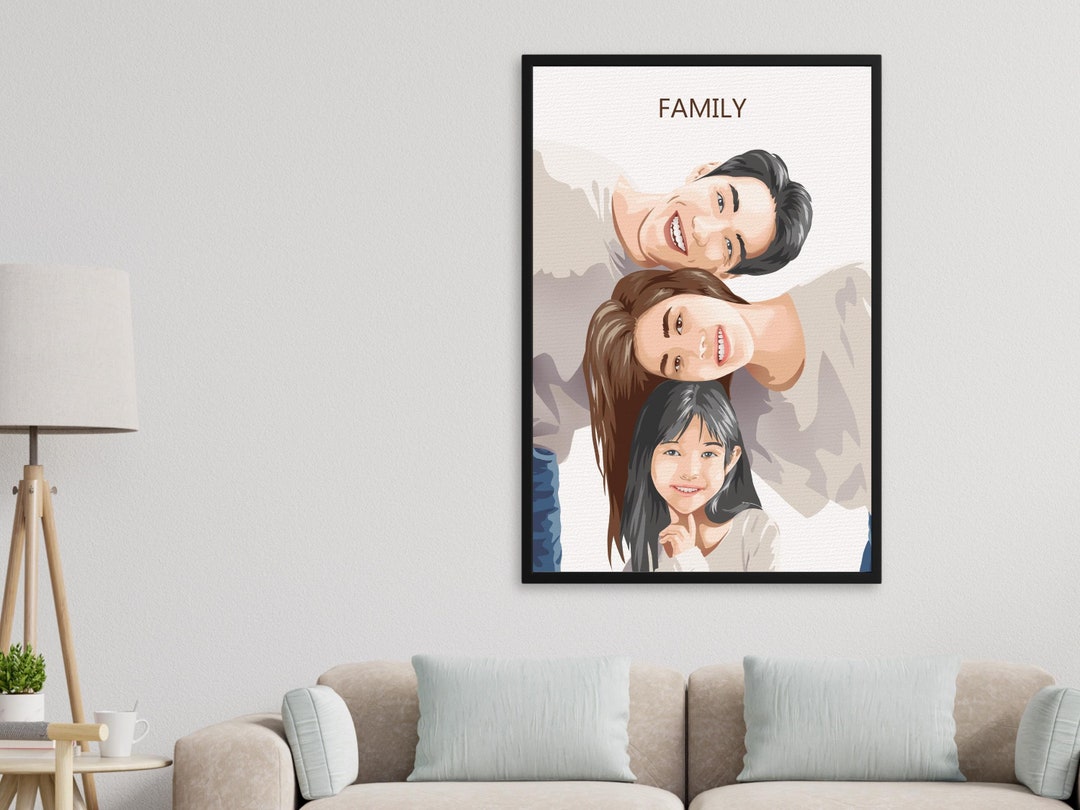 Family Portrait Custom Portrait From Photo Baby Portrait Couple ...