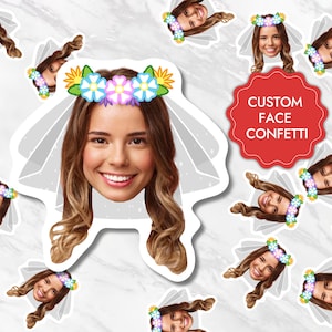 Bride Photo Head Confetti Bachelorette Party Engagement Party Wedding Party Bridal Shower Party Decor Confetti Bride Confetti