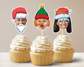 Julmuffinsdekorationer Utskrivbara julgranskulor Juldekorationer Julfödelsedag